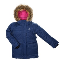 Kamik Winterjacke Parka Katy (wind- und wasserdicht, reflektierend) marineblau/pink Kinder